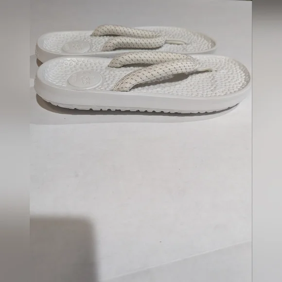 ALLBIRDS Sandals White Blizzard Sugar Zeffers Flip Flops Women's Size US 9.5 EUC - Picture 4 of 13